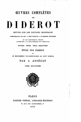 Couverture de Diderot - Oeuvres 04